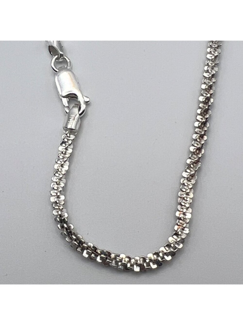 Danecraft Pure 100 Popcorn Chain Bracelet 10% Silver 8" Italy NOS Original Card - Picture 3 of 6